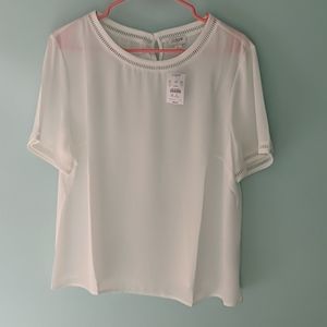 J Crew ladder trim blouse